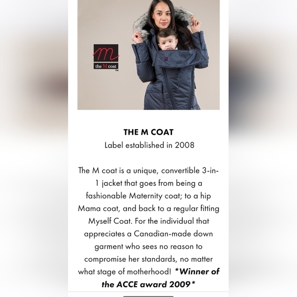 Maternity coat, THE M coat, convertible down coat Size XL - Picture 2 of 16